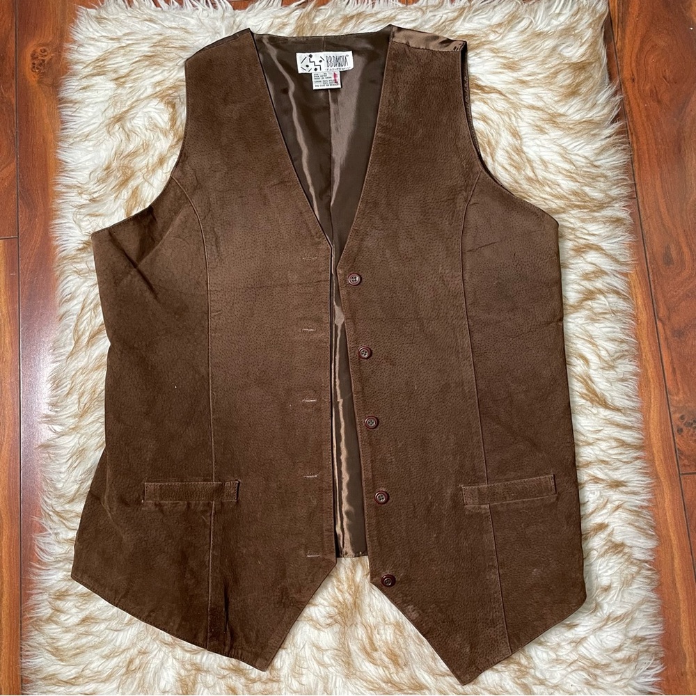 BB Dakota Brown Suede Vest